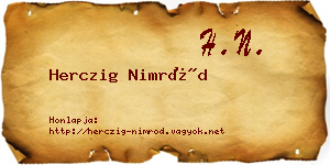 Herczig Nimród névjegykártya